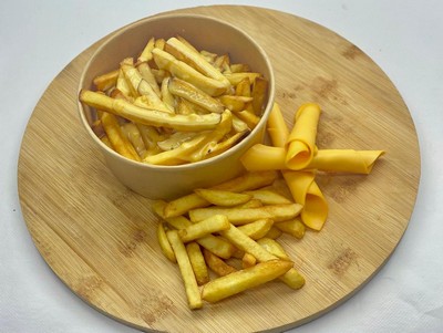 French fries with cheese sauce
